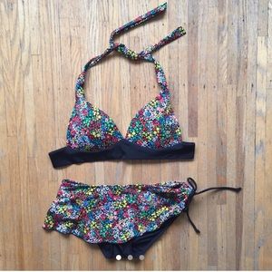 Cute Floral Print La Vie En Rose Bikini